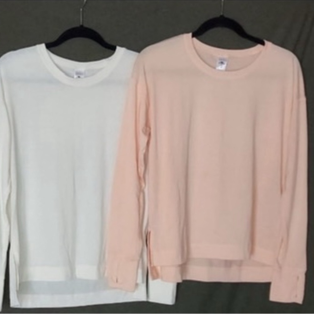 2 size small Athleisure Shirts pink and white